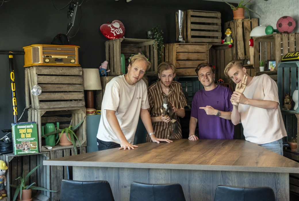 Milo, Koen, Robbie, Matthy en Raoul