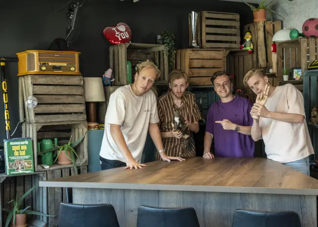 Milo, Koen, Robbie, Matthy en Raoul